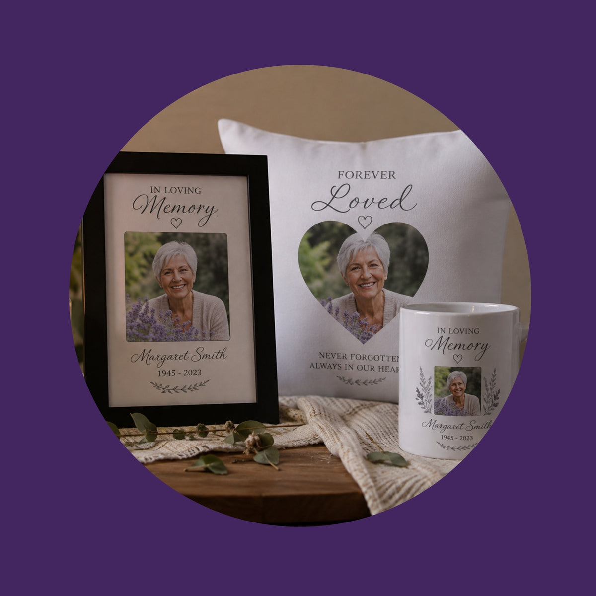 Personalised memorial gifts collection