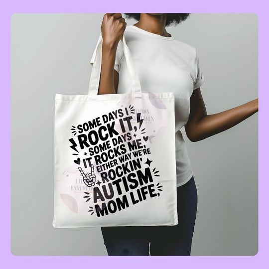 Autism awareness tote bag with You Are Loved design