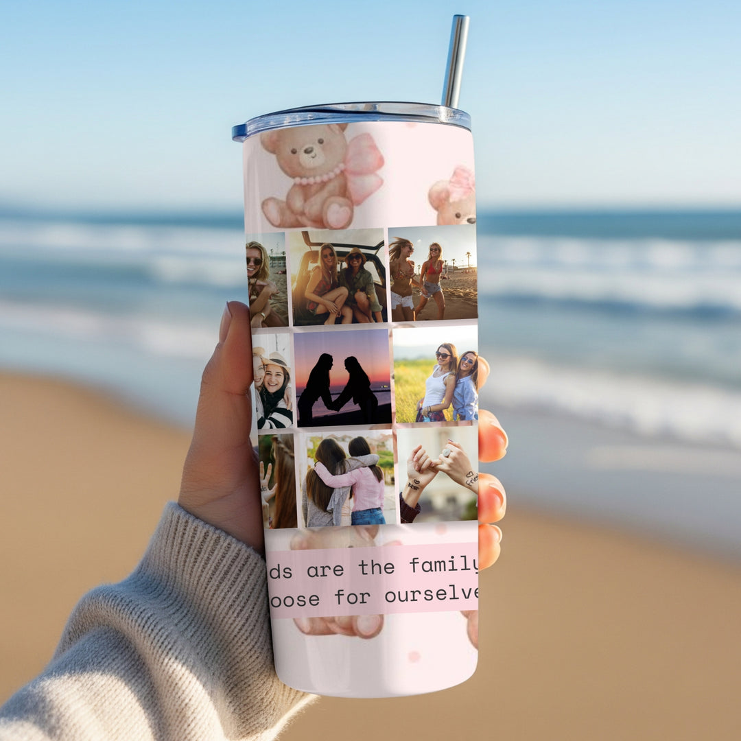 Additional product image of the Pink Teddy Bears personalised best friend 20oz tumbler