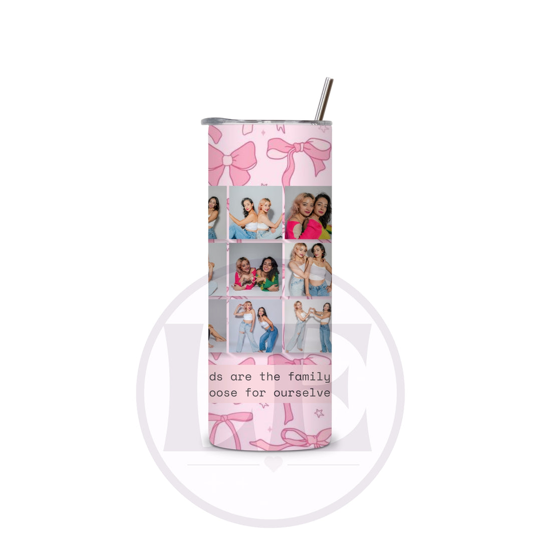 Pink Teddy Bears personalised friendship tumbler product design detail