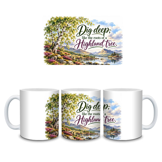 British Garden motivational quote mug with colourful nature-inspired artwork