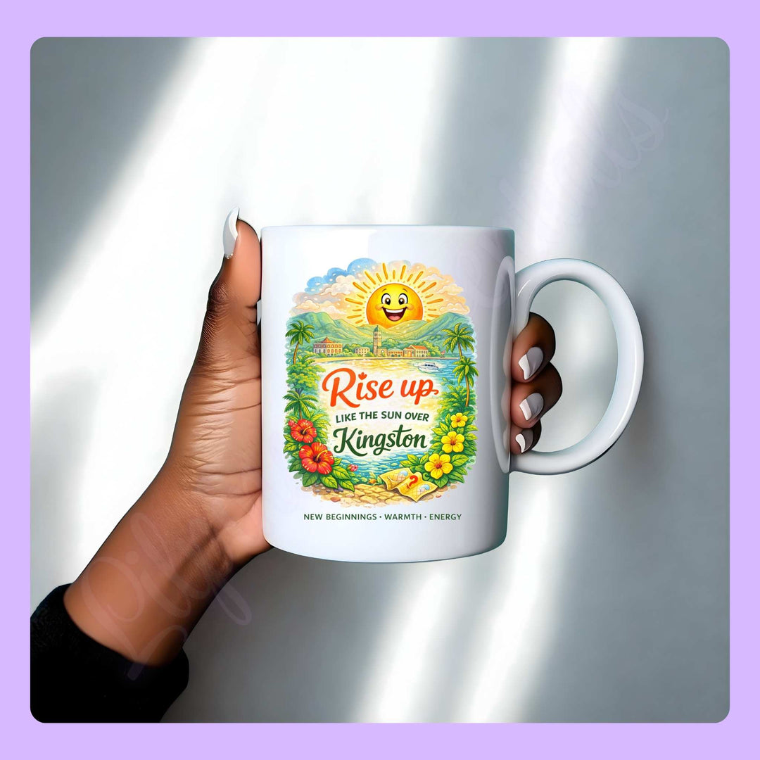 Bloom Anywhere positive quote ceramic mug gift