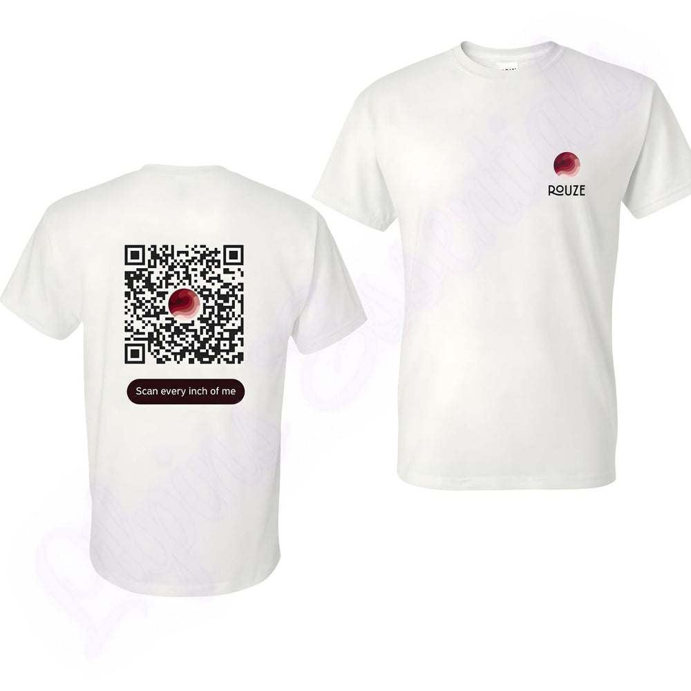 Personalised QR code shirt for business website or social link