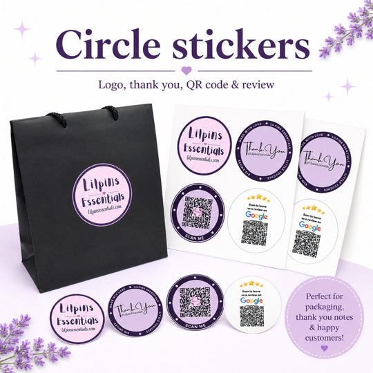 Contour cut custom logo sticker sheet