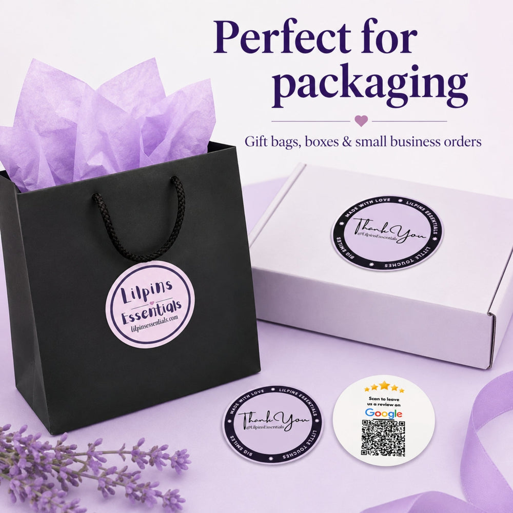 Personalised packaging stickers printed from your logo