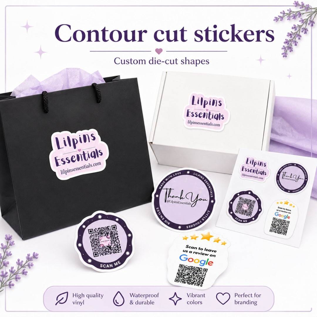 Custom printed sticker sheets for business branding