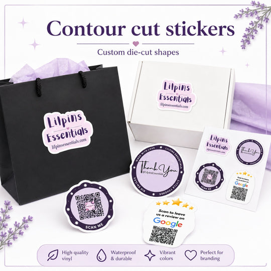 Custom printed sticker sheets for business branding