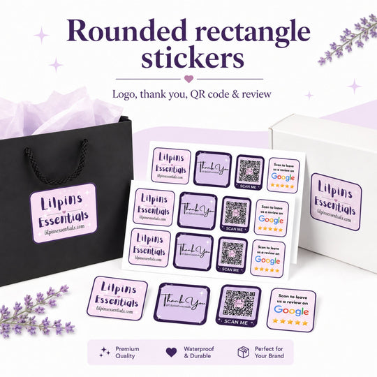 Personalised logo stickers for orders and parcels
