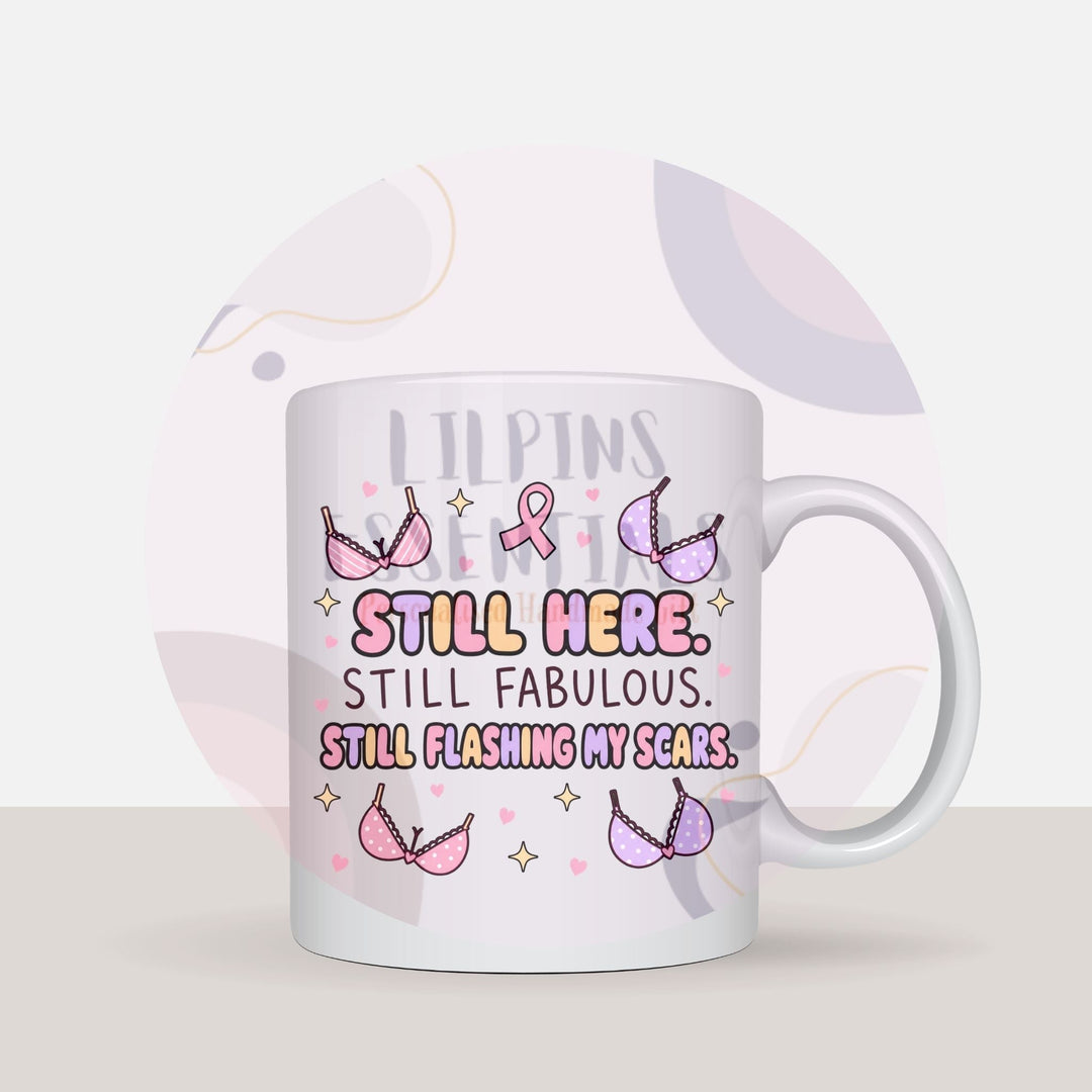 Funny survivor mug from breast cancer awareness collection