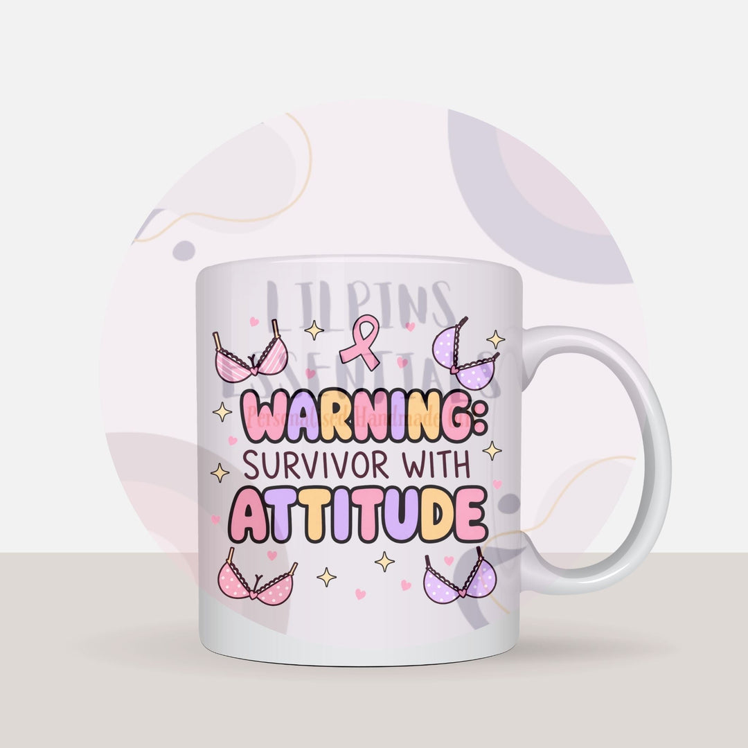 Breast cancer survivor gift mug with funny design