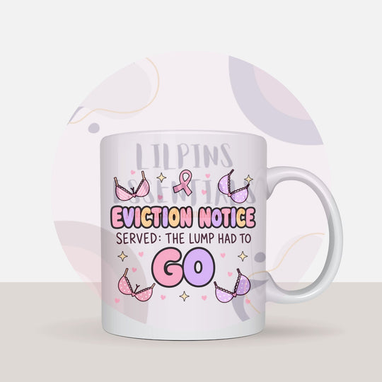 Bold breast cancer awareness quote mug