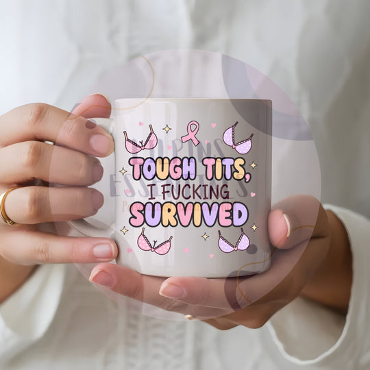 Funny breast cancer awareness ceramic mug design