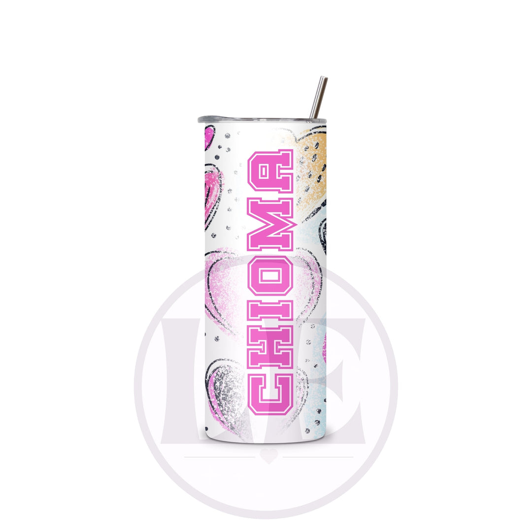 Happy Birthday personalised photo tumbler gift with custom name