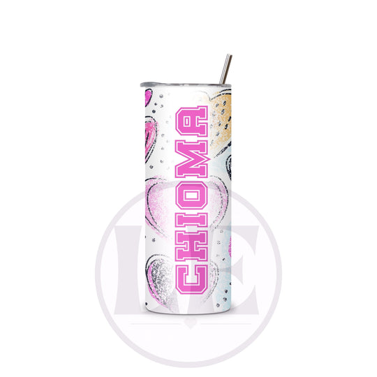Happy Birthday personalised photo tumbler gift with custom name