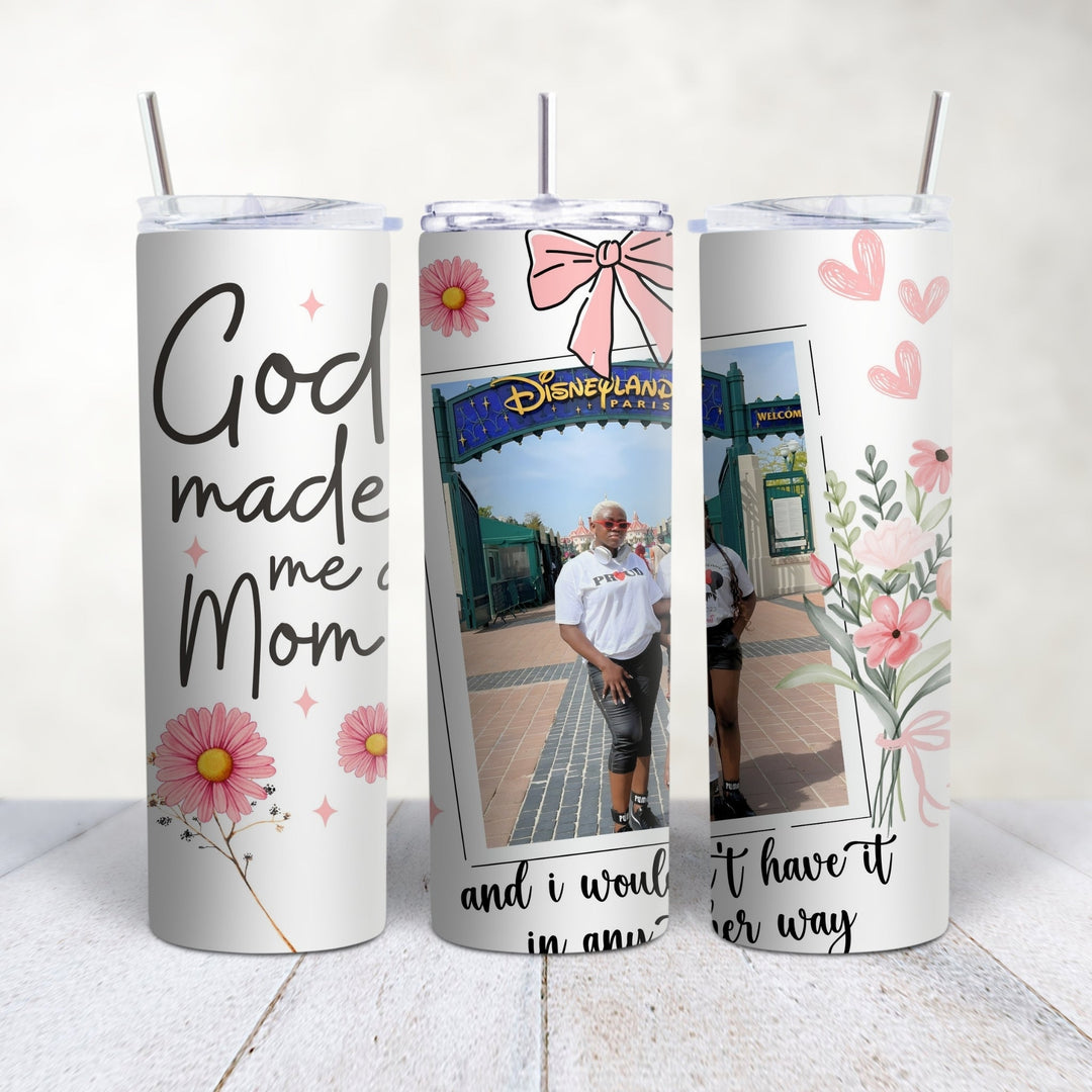 Custom 20oz tumbler personalised with a photo