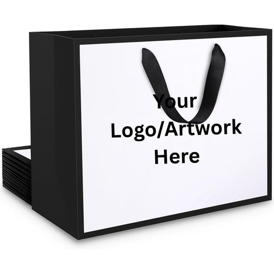 Personalised paper gift bag with handles and custom logo printing