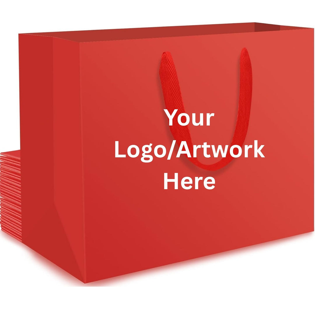 Custom logo gift bag with handles for branded packaging