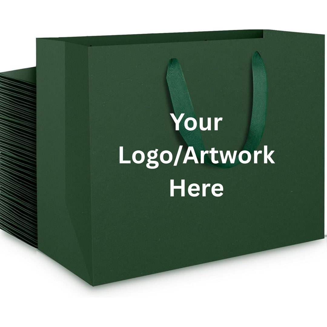 Luxury paper gift bag personalised with business artwork