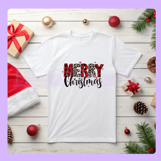 Personalised Christmas T-shirt with festive custom design