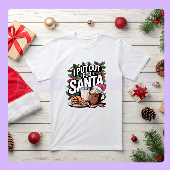 Christmas T-shirt with I Put Out for Santa design