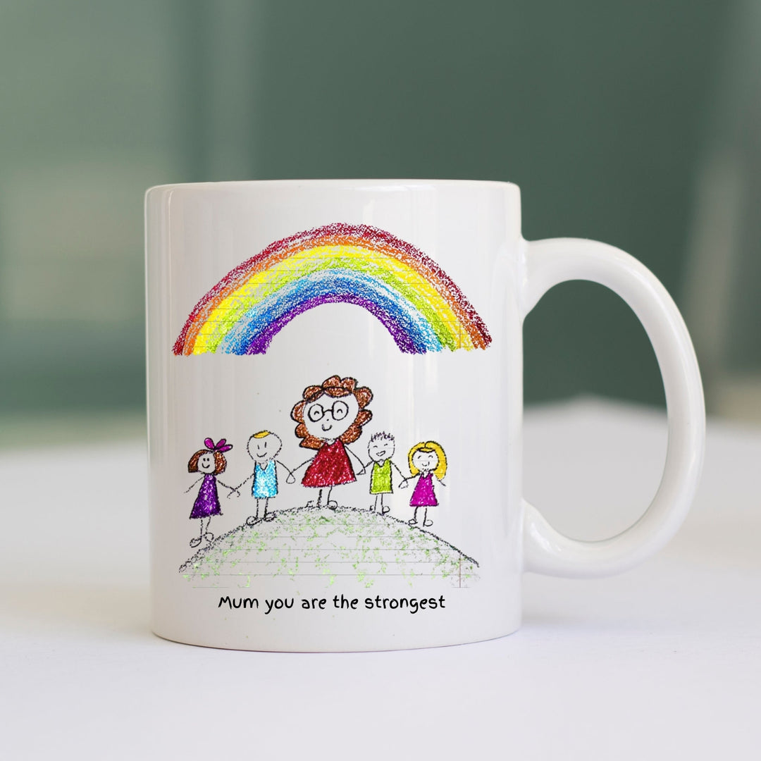 Personalised kids drawing mug made from child artwork