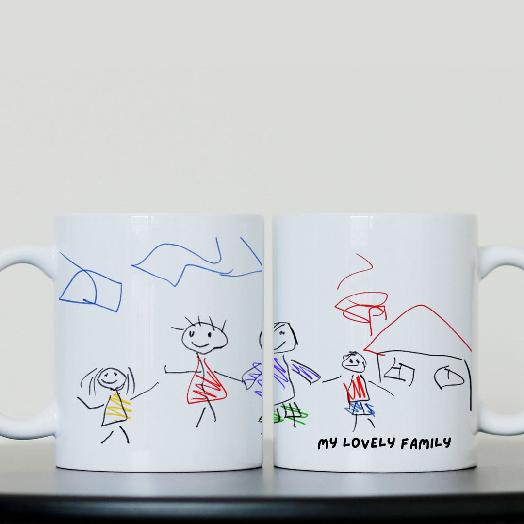 Child artwork keepsake mug with custom print