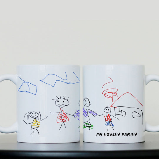 Child artwork keepsake mug with custom print