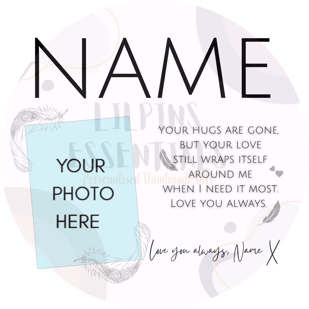 Mum remembrance mug design with personalised photo and verse
