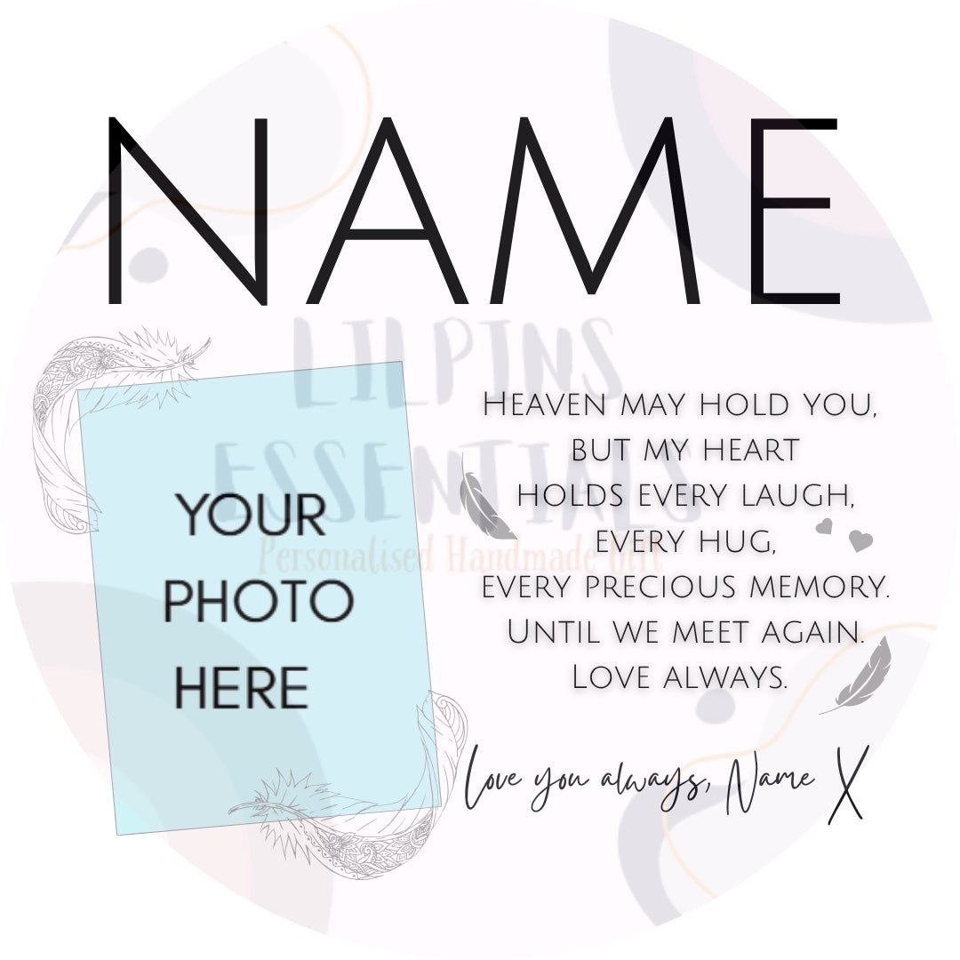 Personalised remembrance photo mug for Mum with tribute wording