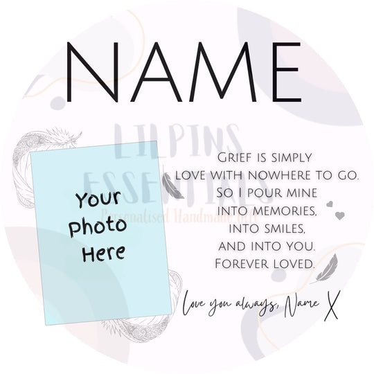 Custom memorial mug for Mum with photo and remembrance verse