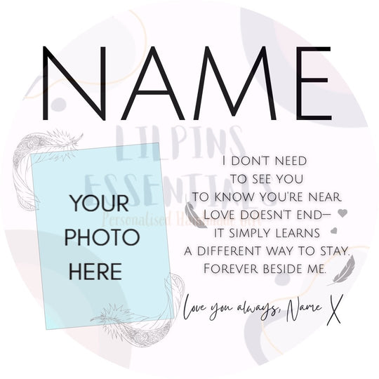 Mum memorial keepsake mug with custom photo and remembrance message