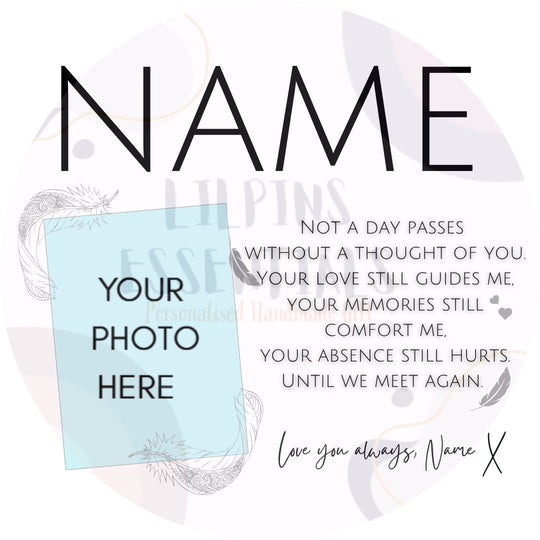 Personalised photo tribute mug for Mum with memorial wording