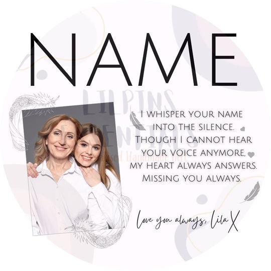 Personalised memorial keepsake mug with Mum photo and message