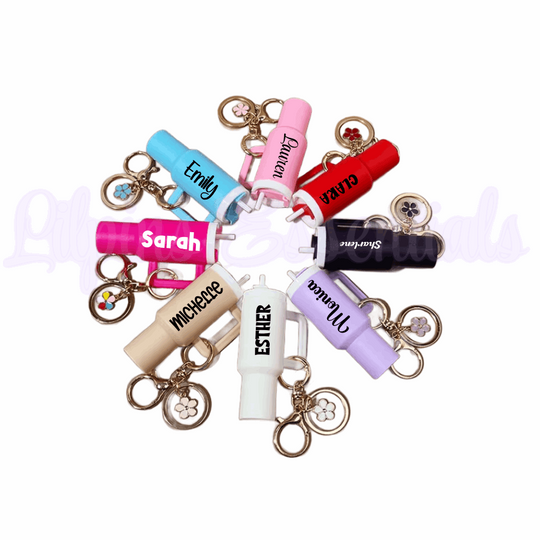 personalised mini cup keychain tumbler style keyring