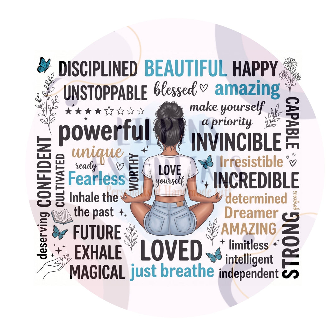 Self love positive quote stainless steel tumbler
