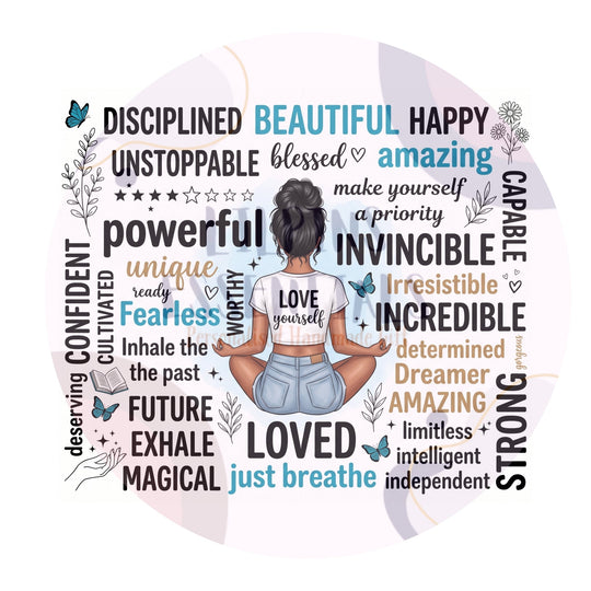 Self love positive quote stainless steel tumbler